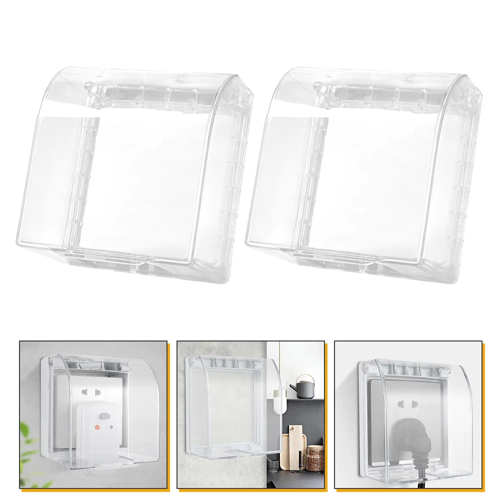 2 Pcs Switch Waterproof Cover Socket Protector Receptacle Case Plate Guard Light Home Box Protective
2 Pcs Switch Waterproof Cover Socket Protector Receptacle Case Plate Guard Light Home Box Protective