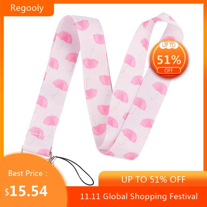 30pcs Pink Umbrella Rainy Day Lanyard for Keys Phone Cool Neck Strap Lanyard for Camera Whistle ID Badge webbings ribbons Gifts
30pcs Pink Umbrella Rainy Day Lanyard for Keys Phone Cool Neck Strap Lanyard for Camera Whistle ID Badge webbings ribbons Gifts