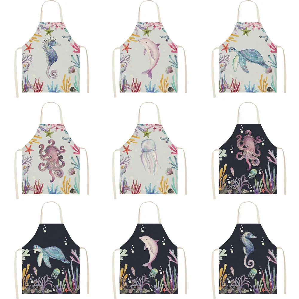 Marine Organism Apron Dolphin Jellyfish Aprons for Women Apron Kitchen Octopus Conch Cafe Apron for Men Kitchen Apron 55x68cm
Marine Organism Apron Dolphin Jellyfish Aprons for Women Apron Kitchen Octopus Conch Cafe Apron for Men Kitchen Apron 55x68cm