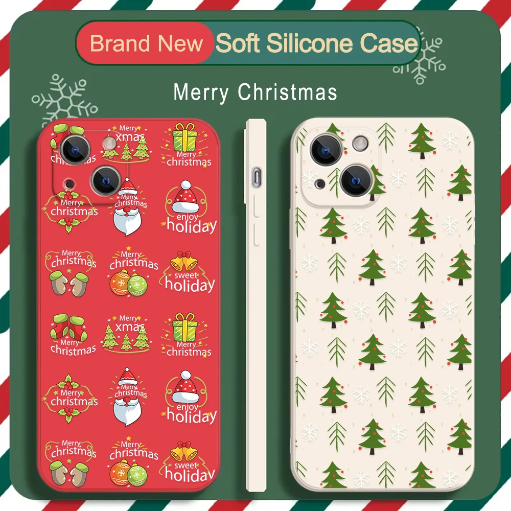 Cartoon Xmas Tree Case for iPhone 14 13 12 11 Pro Max Mini Luxury Liquid Silicone Soft Cover Protection Shell Christmas Fundas
Cartoon Xmas Tree Case for iPhone 14 13 12 11 Pro Max Mini Luxury Liquid Silicone Soft Cover Protection Shell Christmas Fundas