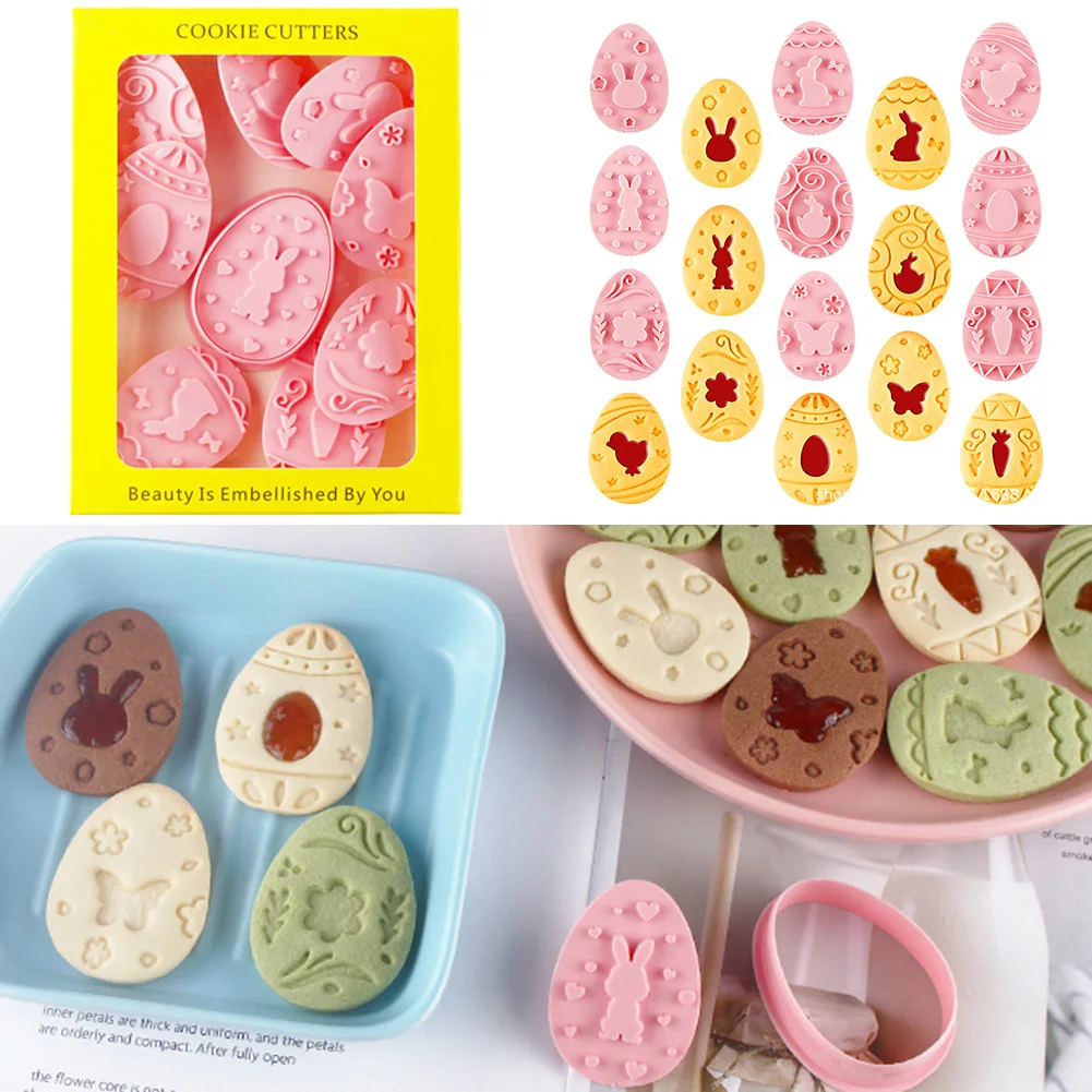 9Pcs/Set Easter Jar Sauce Sandwich Biscuit Egg Mold Biscuits DIY Cookie Mould Cutter 3D Baking Plastic Decorating Kitchen Tools
9Pcs/Set Easter Jar Sauce Sandwich Biscuit Egg Mold Biscuits DIY Cookie Mould Cutter 3D Baking Plastic Decorating Kitchen Tools