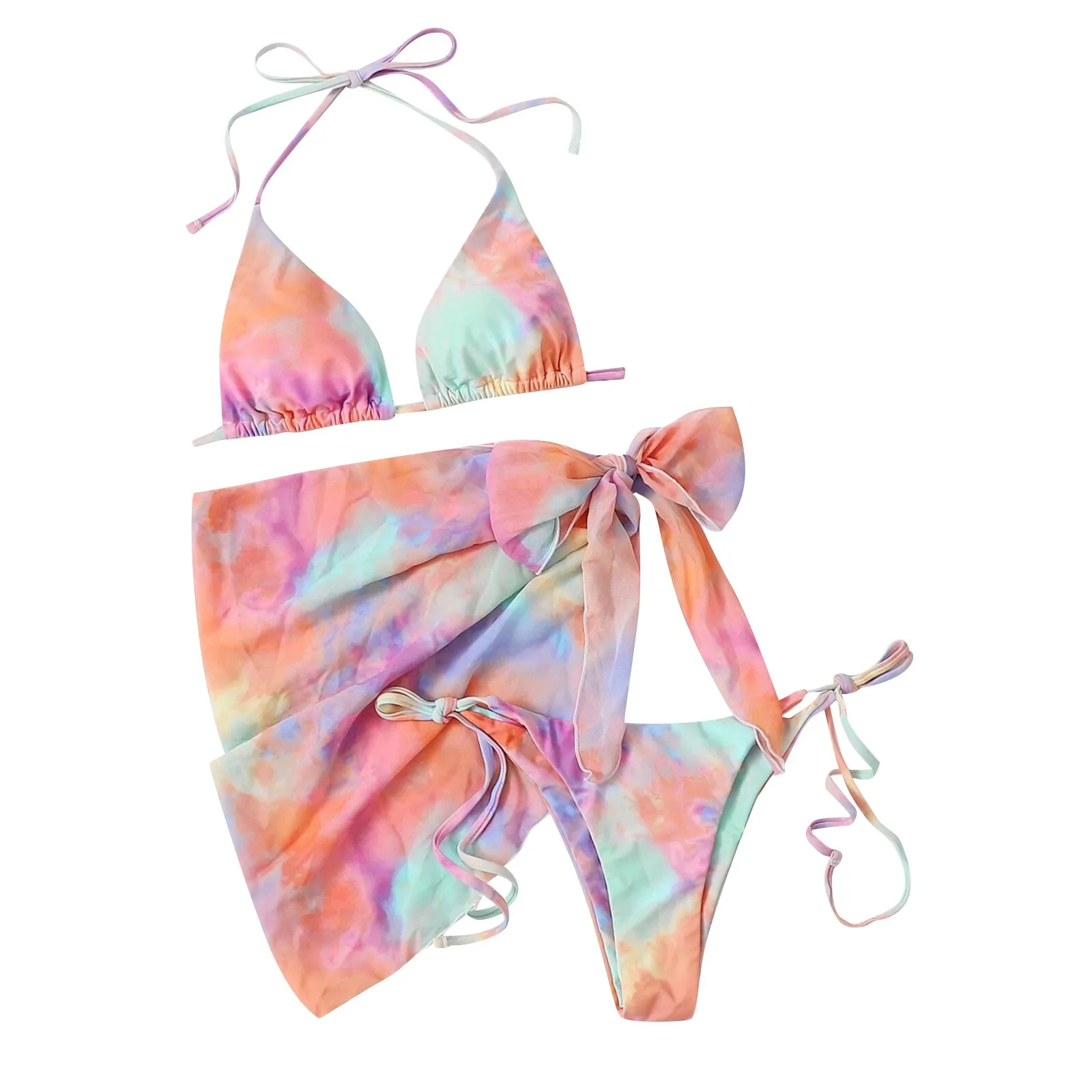 Summer Two Pieces Swimming Suit Ladies Sexy Fashion Multicolor Printed Bikini Set Women's Pleated Split Two-piece Swimsuits
Summer Two Pieces Swimming Suit Ladies Sexy Fashion Multicolor Printed Bikini Set Women's Pleated Split Two-piece Swimsuits