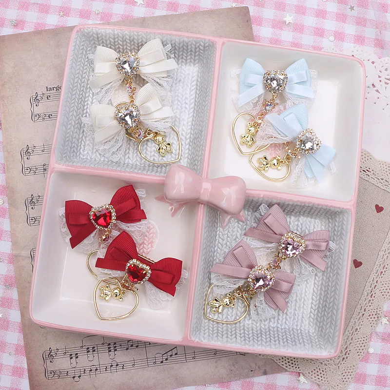 1 пара Y2K аксессуаров для волос в стиле Лолиты девочек женские заколки Larme Kei Har