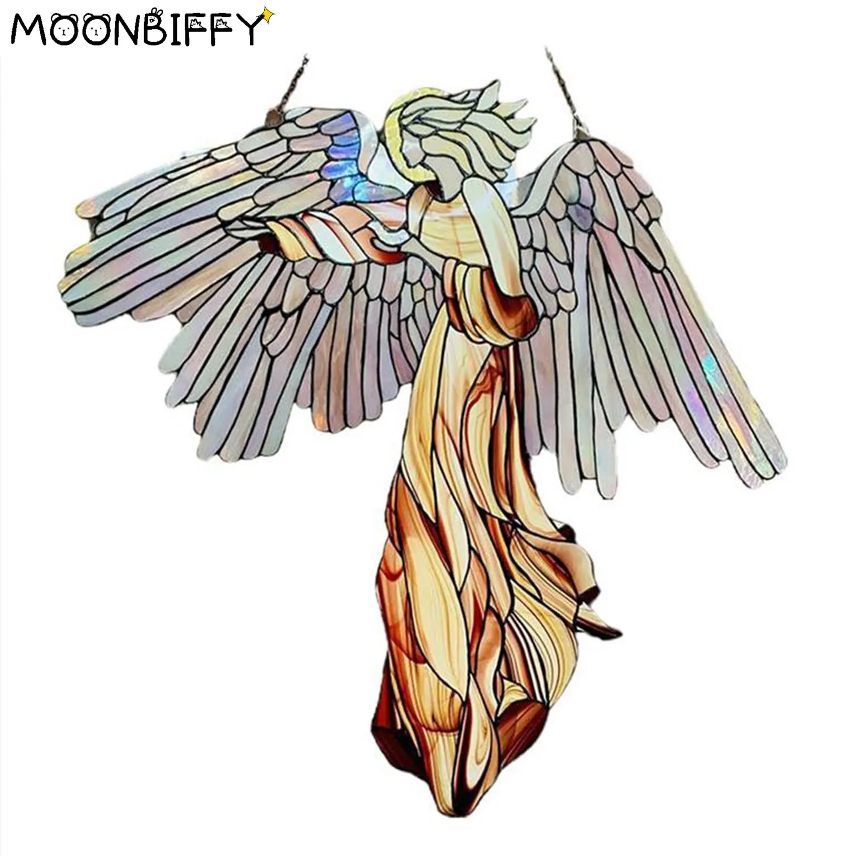 Acrylic Angel Statue Ornament Stained Glass Art Window Pendant Home Yard Garden Hanging Decoration
Acrylic Angel Statue Ornament Stained Glass Art Window Pendant Home Yard Garden Hanging Decoration