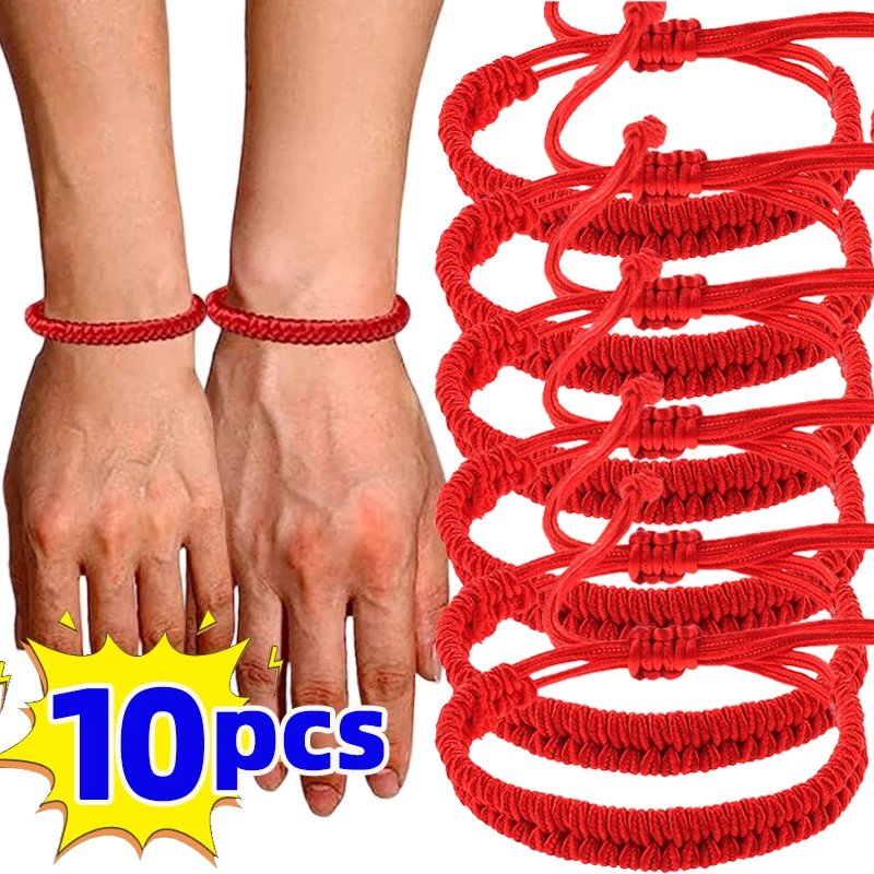 Couple Bracelet Lucky Red Thread Bracelet Tibetan Buddhist Adjustable Handwoven Braided Rope Knots Bracelets Jewelry Wristbands
Couple Bracelet Lucky Red Thread Bracelet Tibetan Buddhist Adjustable Handwoven Braided Rope Knots Bracelets Jewelry Wristbands