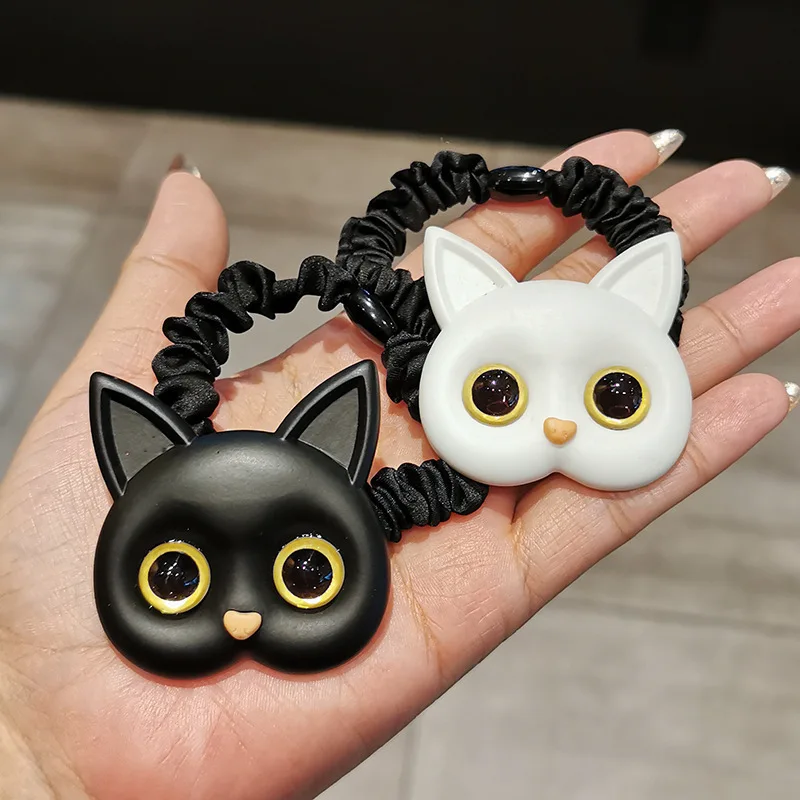 Simple Cute Black And White Kitten Hair Rope Big Eyes Cat Hair Ties Elastic Head Bands For Women Girls Cartoon Acrylci Rope
Simple Cute Black And White Kitten Hair Rope Big Eyes Cat Hair Ties Elastic Head Bands For Women Girls Cartoon Acrylci Rope