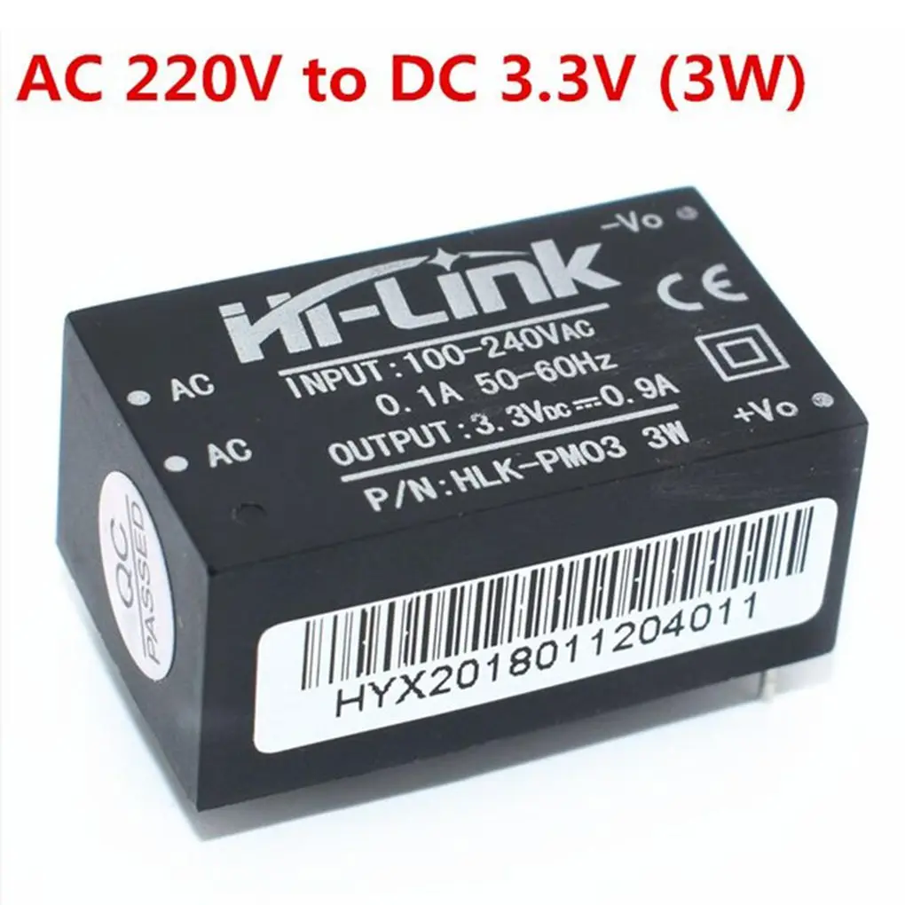 HLK-PM01 HLK-PM03 HLK-PM12 Mini Power Supply Module Intelligent Household Switch Power Module AC-DC 220V to 5V/3.3V/12V
HLK-PM01 HLK-PM03 HLK-PM12 Mini Power Supply Module Intelligent Household Switch Power Module AC-DC 220V to 5V/3.3V/12V