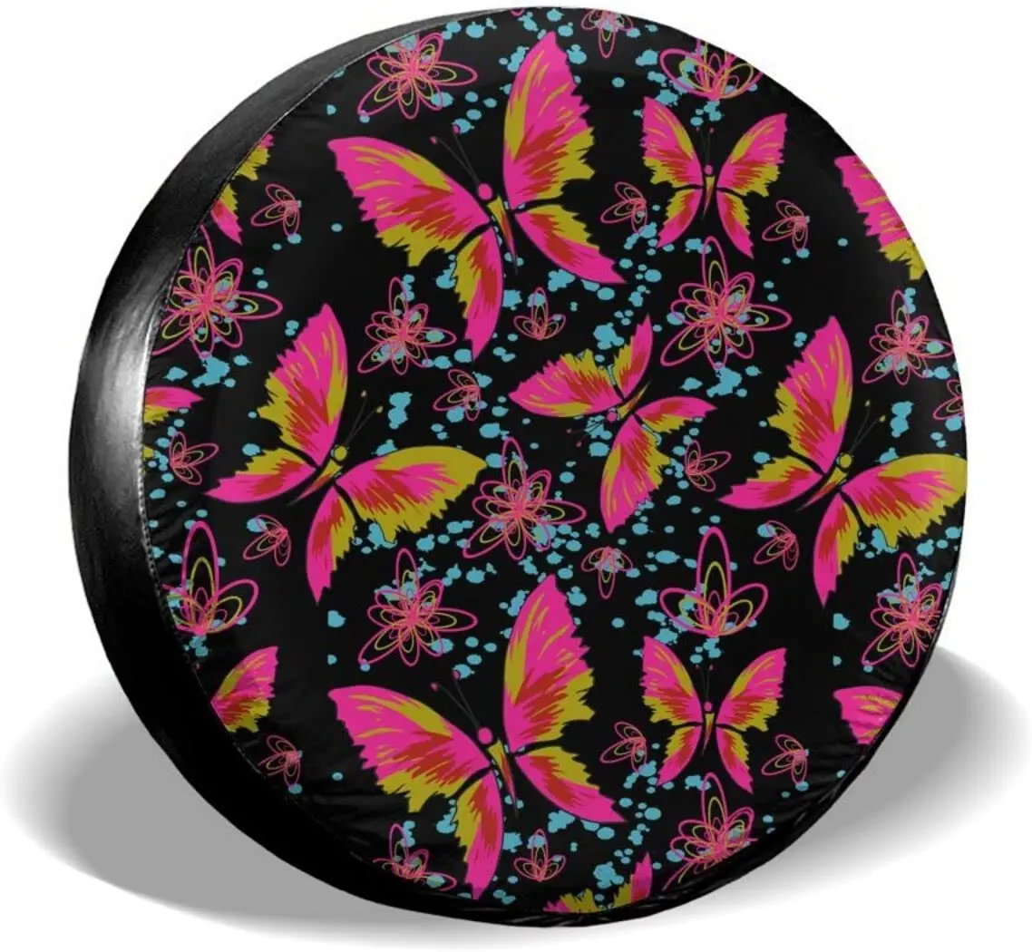 Colorful Butterflies Spare Tire Cover Waterproof Dust-Proof Wheel Protectors Universal for Trailer,,SUV,RV and Many 
Colorful Butterflies Spare Tire Cover Waterproof Dust-Proof Wheel Protectors Universal for Trailer,,SUV,RV and Many