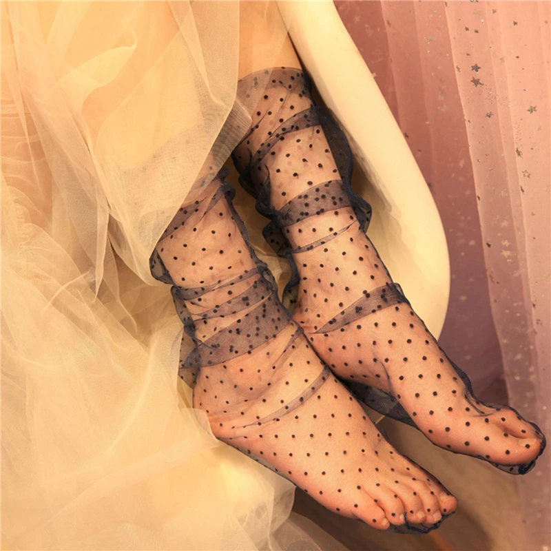 Spring Summer New Small Dot Women Socks Harajuku Mesh Girl Socks Thin Polka Dot Transparent Ladies Socks Cute School Girl Socks
Spring Summer New Small Dot Women Socks Harajuku Mesh Girl Socks Thin Polka Dot Transparent Ladies Socks Cute School Girl Socks