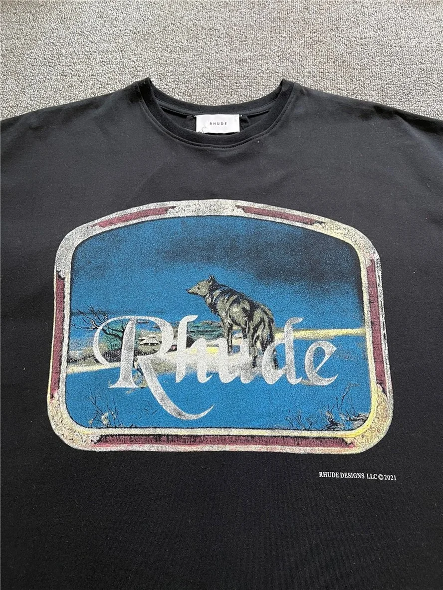 2022ss Rhude T Shirt Men Women 1:1 High Quality T-shirt Nice Washed Heavy Fabric Lone Wolf Oversized Tops Tees
2022ss Rhude T Shirt Men Women 1:1 High Quality T-shirt Nice Washed Heavy Fabric Lone Wolf Oversized Tops Tees