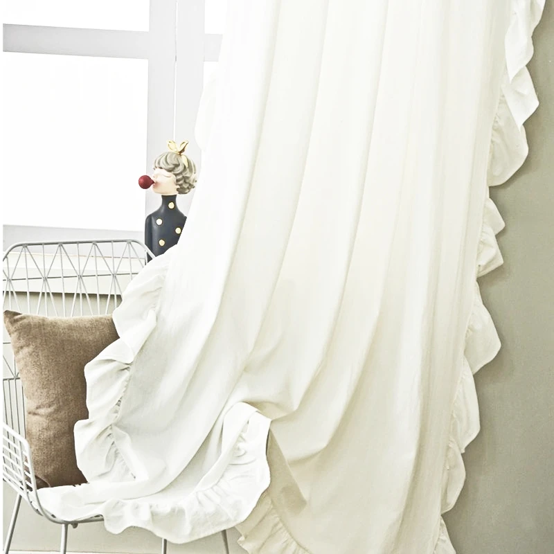 Retro Ruffle White Cotton Curtain for Living Room Gray Thick Linen Fabric Drapes for Bedroom Farmhouse Window Curtain with Hooks
Retro Ruffle White Cotton Curtain for Living Room Gray Thick Linen Fabric Drapes for Bedroom Farmhouse Window Curtain with Hooks