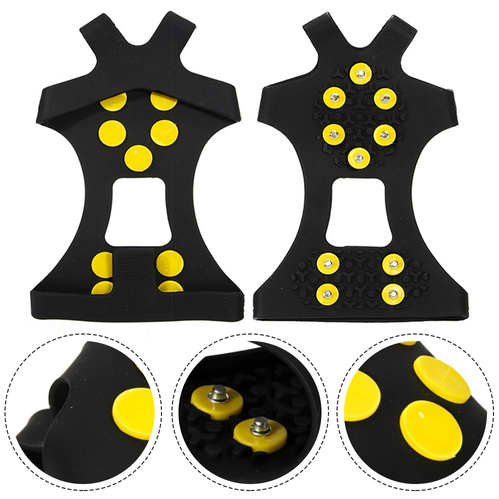 10 Studs Anti Slip Spikes Grips Crampon Cleats Anti-Skid Crampons Winter Climbing Anti-Slip Snow Spikes Grips Cleats Over Shoes
10 Studs Anti Slip Spikes Grips Crampon Cleats Anti-Skid Crampons Winter Climbing Anti-Slip Snow Spikes Grips Cleats Over Shoes