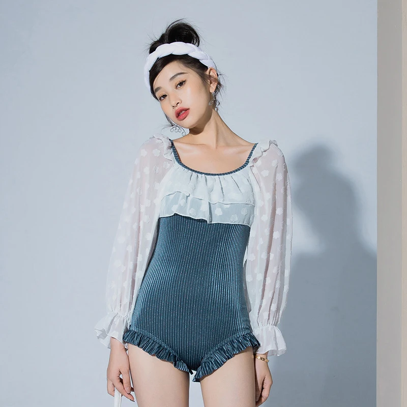 Women Swimwear 2022 New Swimsuit High Waist Summer Chiffon Long Sleeve One Piece Pure Japan Korea Fabrics Solid Polyester Sexy
Women Swimwear 2022 New Swimsuit High Waist Summer Chiffon Long Sleeve One Piece Pure Japan Korea Fabrics Solid Polyester Sexy