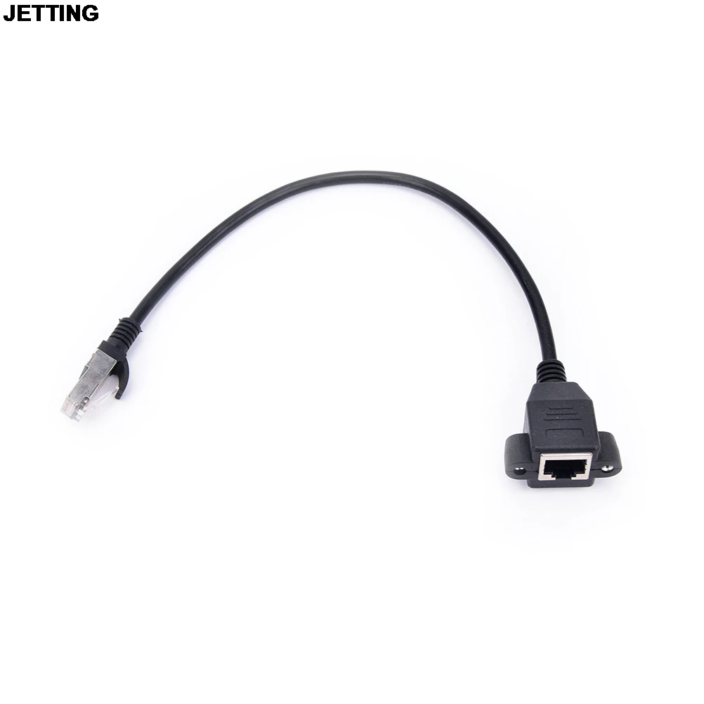 30cm RJ45 Cable Male to Female Screw Panel Mount Ethernet LAN Network Extension Cable Right Angle Extension Cable 1pcs
30cm RJ45 Cable Male to Female Screw Panel Mount Ethernet LAN Network Extension Cable Right Angle Extension Cable 1pcs
