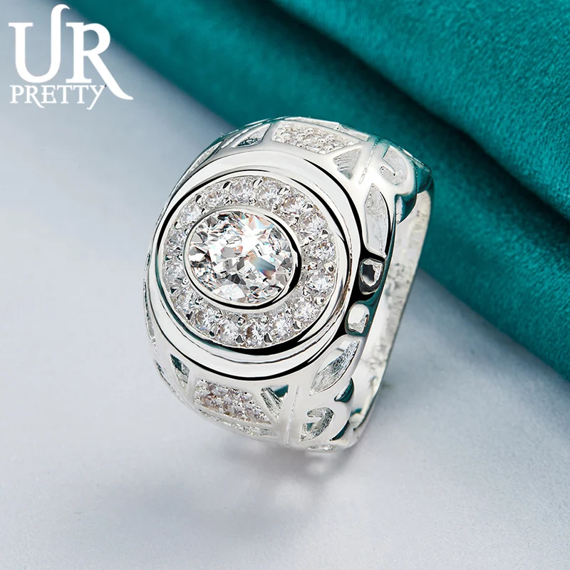 925 Sterling Silve 6-10# Charm Circle Shape AAA Zircon Ring for Woman Men Gifts Engagement Wedding Anniversary Fashion Jewelry
925 Sterling Silve 6-10# Charm Circle Shape AAA Zircon Ring for Woman Men Gifts Engagement Wedding Anniversary Fashion Jewelry