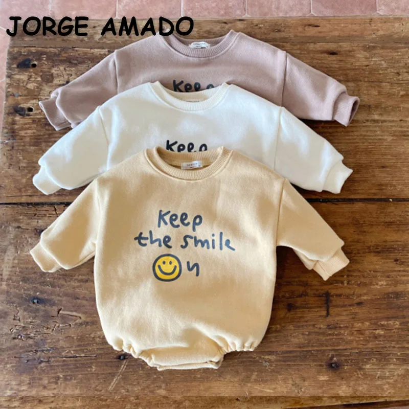 Korean Style New Autumn Baby Girl Boy Bodysuit Brown Beige Light Yellow Long Sleeves Smile Letter Romper Newborn Clothes E2680
Korean Style New Autumn Baby Girl Boy Bodysuit Brown Beige Light Yellow Long Sleeves Smile Letter Romper Newborn Clothes E2680