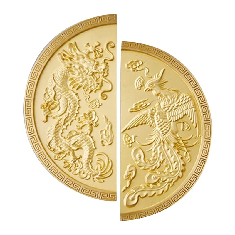 1 Pair Of Semi Circular Handles Dragon And Phoenix Pattern Brass Gold Cabinets Handle For Cupboard Drawer (With Screws)
1 Pair Of Semi Circular Handles Dragon And Phoenix Pattern Brass Gold Cabinets Handle For Cupboard Drawer (With Screws)