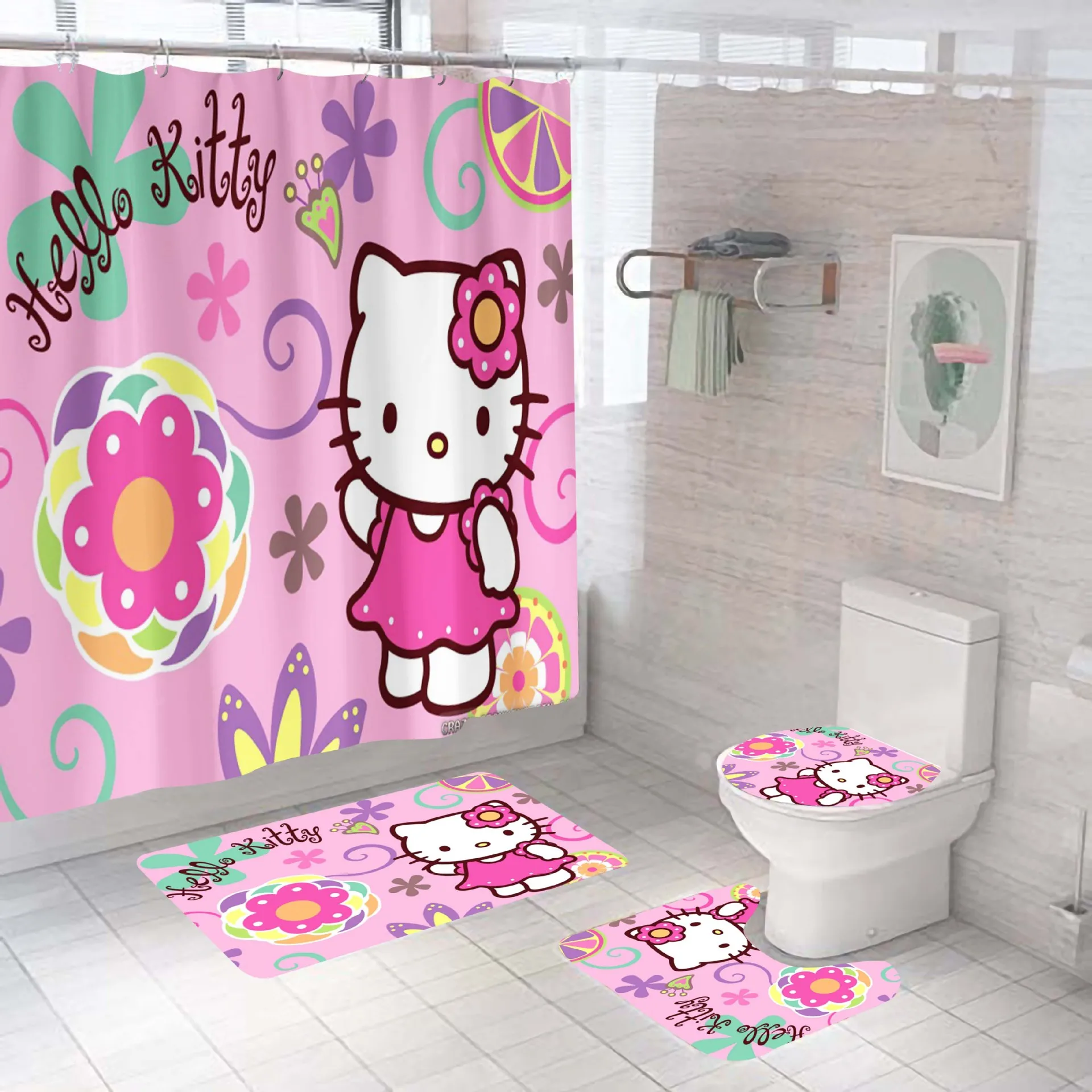 Kawaii Sanrioed Hello Kitty Kuromi My Melody Anime Cartoon Shower Curtains Bathroom Waterproof Curtain With Hooks Girls Gifts
Kawaii Sanrioed Hello Kitty Kuromi My Melody Anime Cartoon Shower Curtains Bathroom Waterproof Curtain With Hooks Girls Gifts