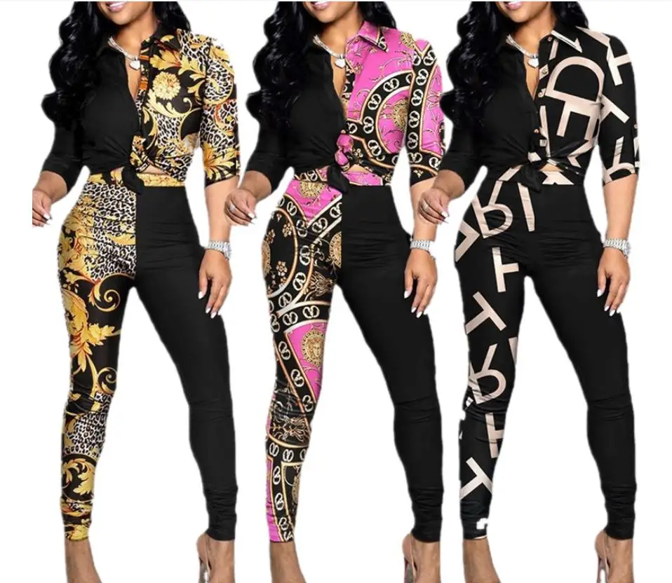 elegant women's sets free shipping promotion Colored Printed Long Sleeve Polo Collar Shirt Casual Pants sets Two Piece suit Set
elegant women's sets free shipping promotion Colored Printed Long Sleeve Polo Collar Shirt Casual Pants sets Two Piece suit Set