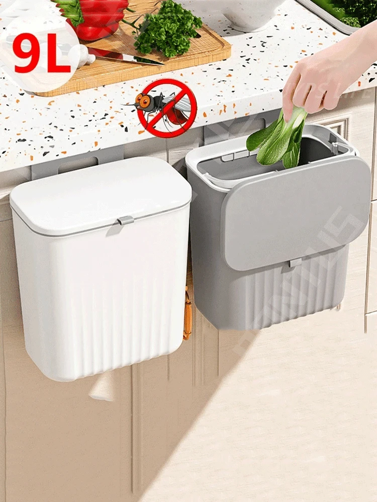 9L Kitchen Waste Bins Wall Mounted Trash Can with Lid Cabinet Door Hanging Garbage Bin Bathroom Garbage Bin Kitchen Accessories
9L Kitchen Waste Bins Wall Mounted Trash Can with Lid Cabinet Door Hanging Garbage Bin Bathroom Garbage Bin Kitchen Accessories