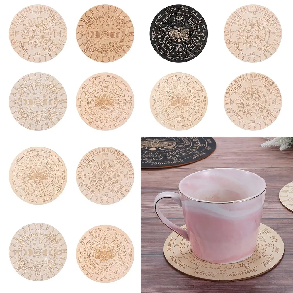 Pendant Pendulum Laser Cut with Stars Sun and Moon Cat Pattern Wooden Pendulum Board Slice Wood Base Black White Color 
Pendant Pendulum Laser Cut with Stars Sun and Moon Cat Pattern Wooden Pendulum Board Slice Wood Base Black White Color