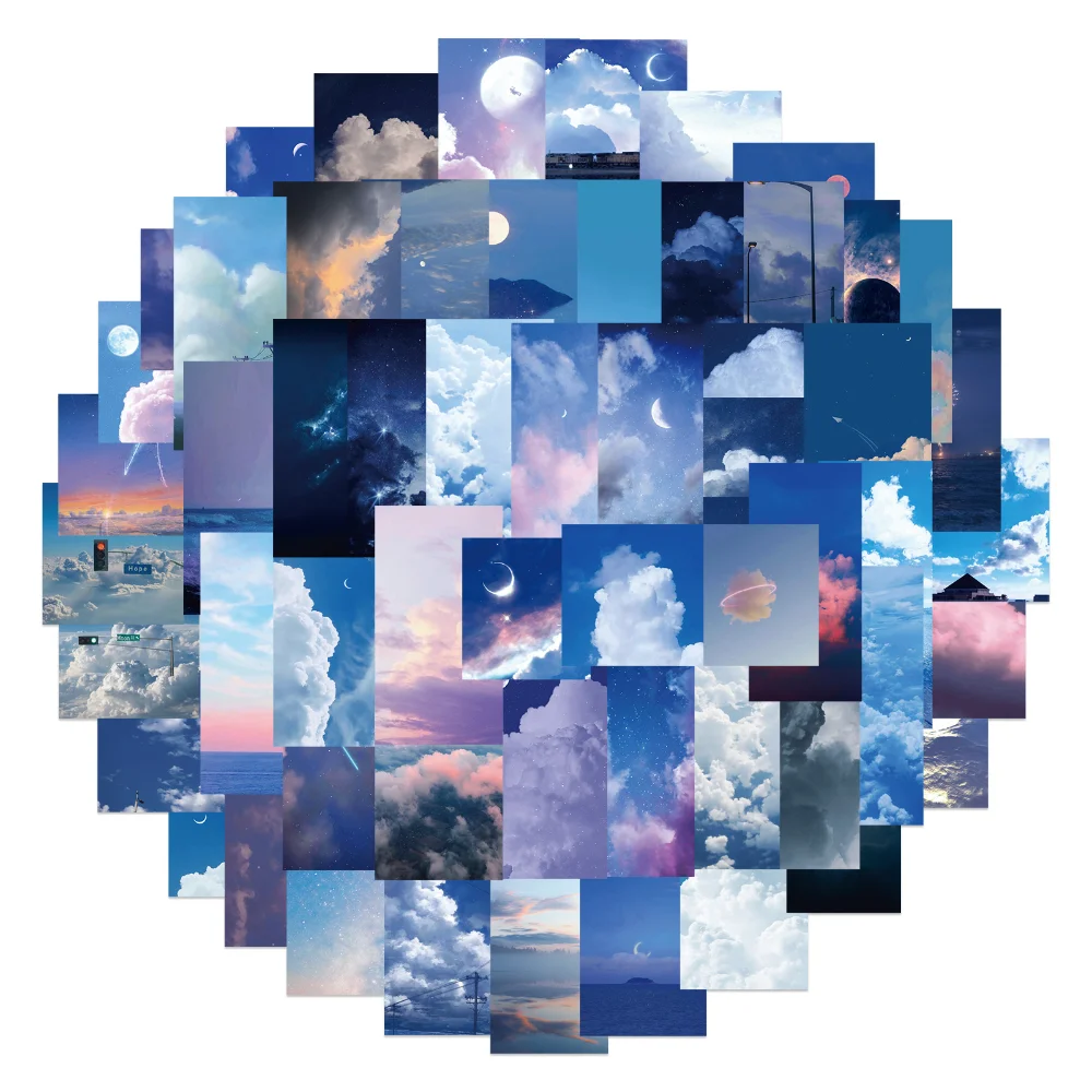 10/30/50pcs Sky Cloud Stickers Aesthetic Ins Healing Style Decals Decoration DIY Scrapbook Laptop Phone Guitar Sticker Kids Toy
10/30/50pcs Sky Cloud Stickers Aesthetic Ins Healing Style Decals Decoration DIY Scrapbook Laptop Phone Guitar Sticker Kids Toy