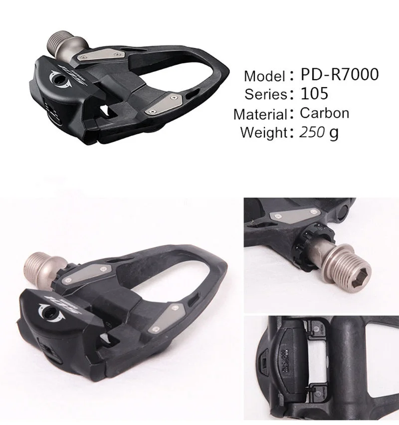 Педали для дорожного велосипеда 105 PD R7000/PD5800/R550/R540, педали из углеродного волокна с самоблокировкой, педали из SPD с искусственными шипами
Педали для дорожного велосипеда 105 PD R7000/PD5800/R550/R540, педали из углеродного волокна с самоблокировкой, педали из SPD с искусственными шипами