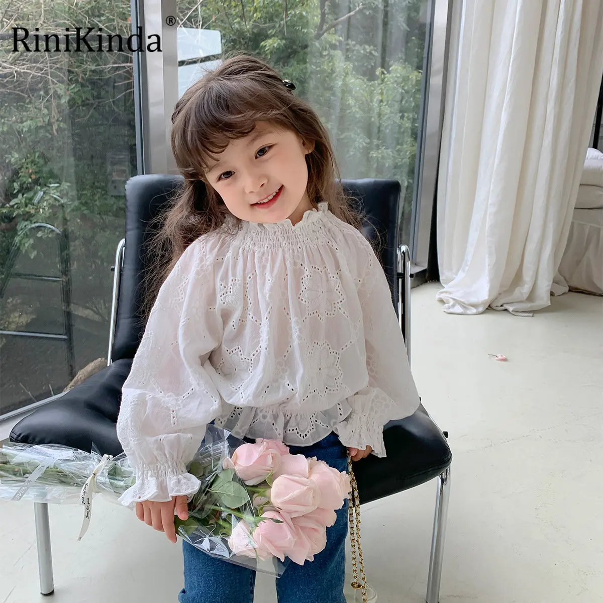 2-8T Kids Baby Girl Blouse Spring Summer Solid Long Sleeve Hollow Floral Shirt Korean Style T-shirt Girl Children Tops
2-8T Kids Baby Girl Blouse Spring Summer Solid Long Sleeve Hollow Floral Shirt Korean Style T-shirt Girl Children Tops