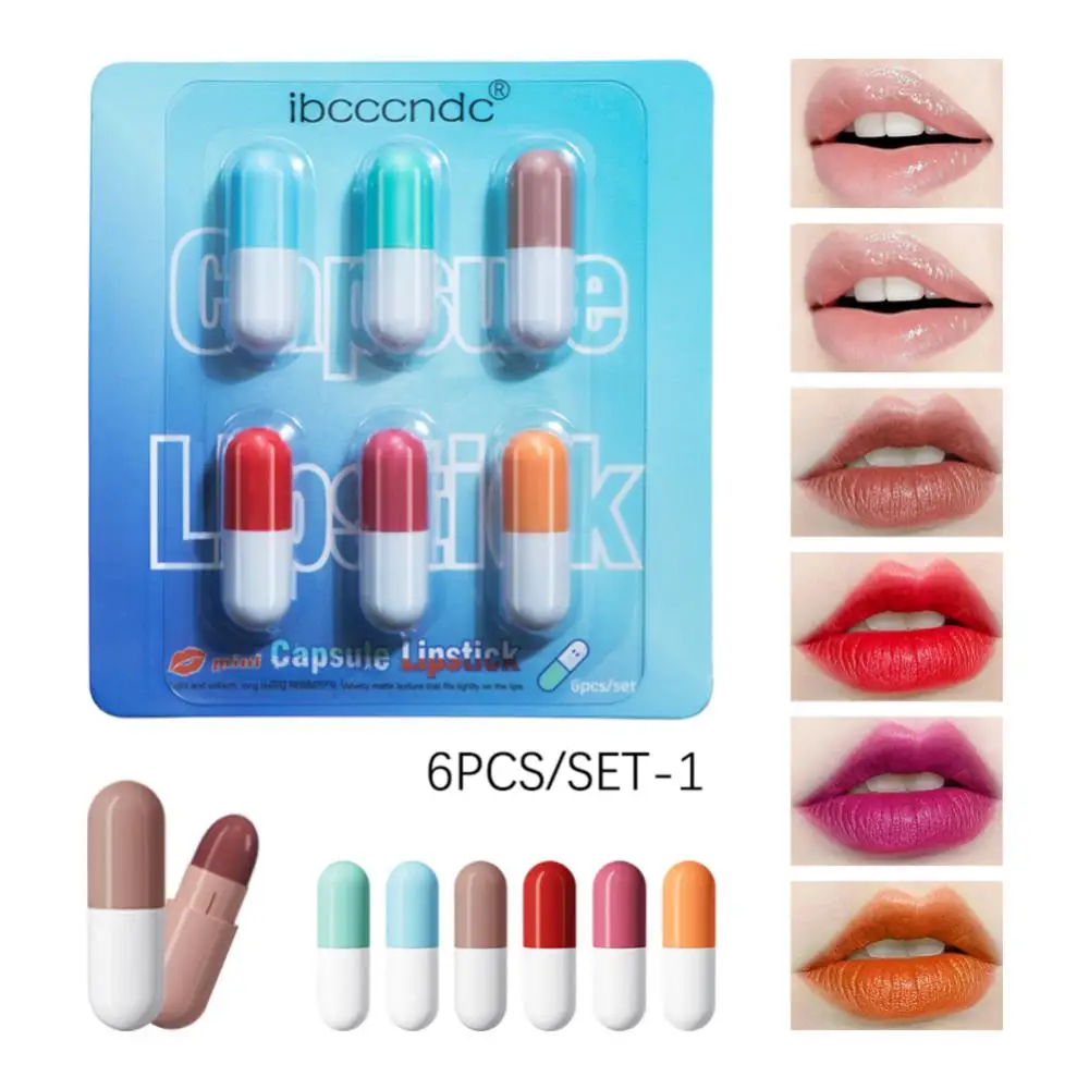 6 Capsules Lip Balm Easy Carry Mini Lip Balm Set Velvet Matte Lip Balm Long-lasting Hydrating 6 Capsules Lipstick Set Skin Care
6 Capsules Lip Balm Easy Carry Mini Lip Balm Set Velvet Matte Lip Balm Long-lasting Hydrating 6 Capsules Lipstick Set Skin Care