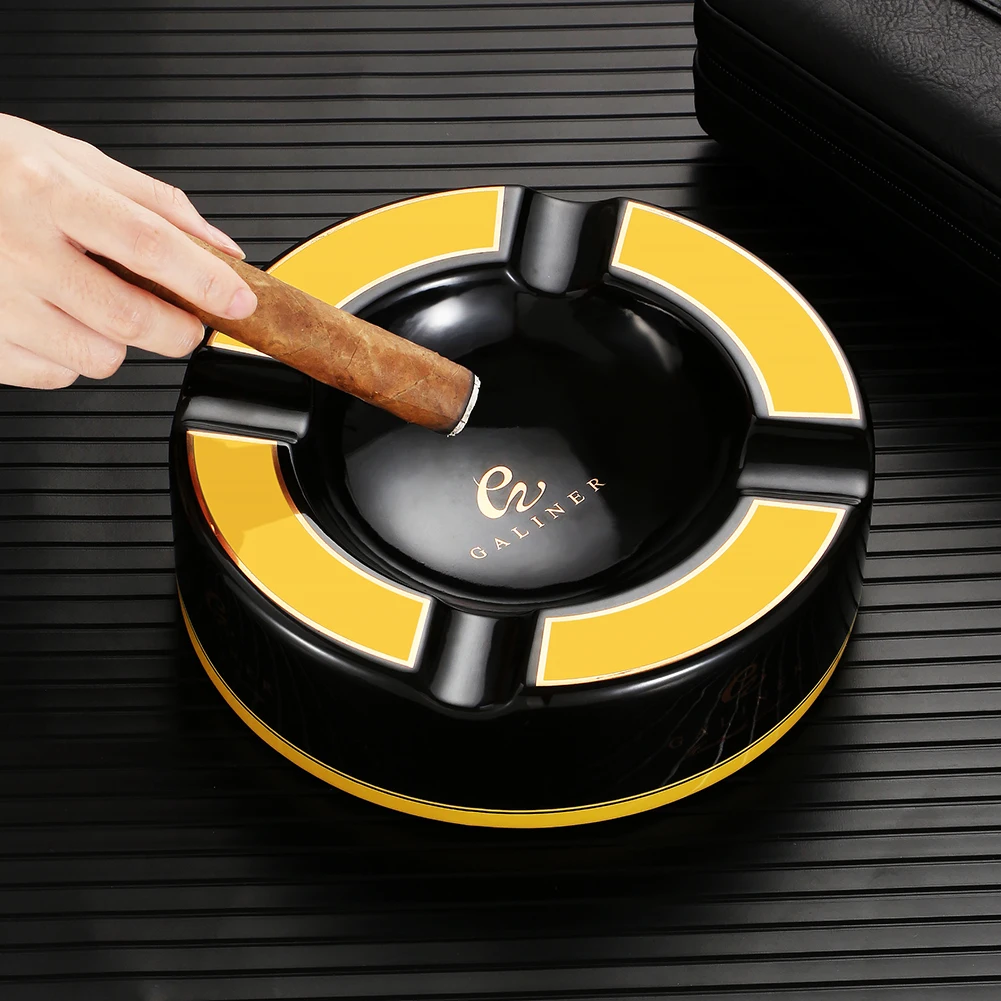 

GALINER Unusual Cigar Ashtray Ceramic Home Tobacco Smoking Accessories Puro Holder Rest Portable Charuto Ash Tray Stand Luxury