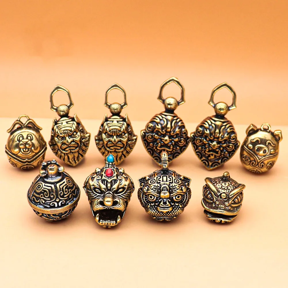 Brass Gourmet Bell Keychain Facebook Golden Toad Dragon Head Key Chain Pure Copper Keychain Bell Braided Rope Pendant DIY Pet
Brass Gourmet Bell Keychain Facebook Golden Toad Dragon Head Key Chain Pure Copper Keychain Bell Braided Rope Pendant DIY Pet