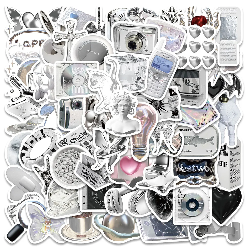 65pcs Vintage Silver Ins Guitar Laptop Computer Skateboard Waterproof Big Stickers Cool Decals for Suitcase Luggage Helmet
65pcs Vintage Silver Ins Guitar Laptop Computer Skateboard Waterproof Big Stickers Cool Decals for Suitcase Luggage Helmet