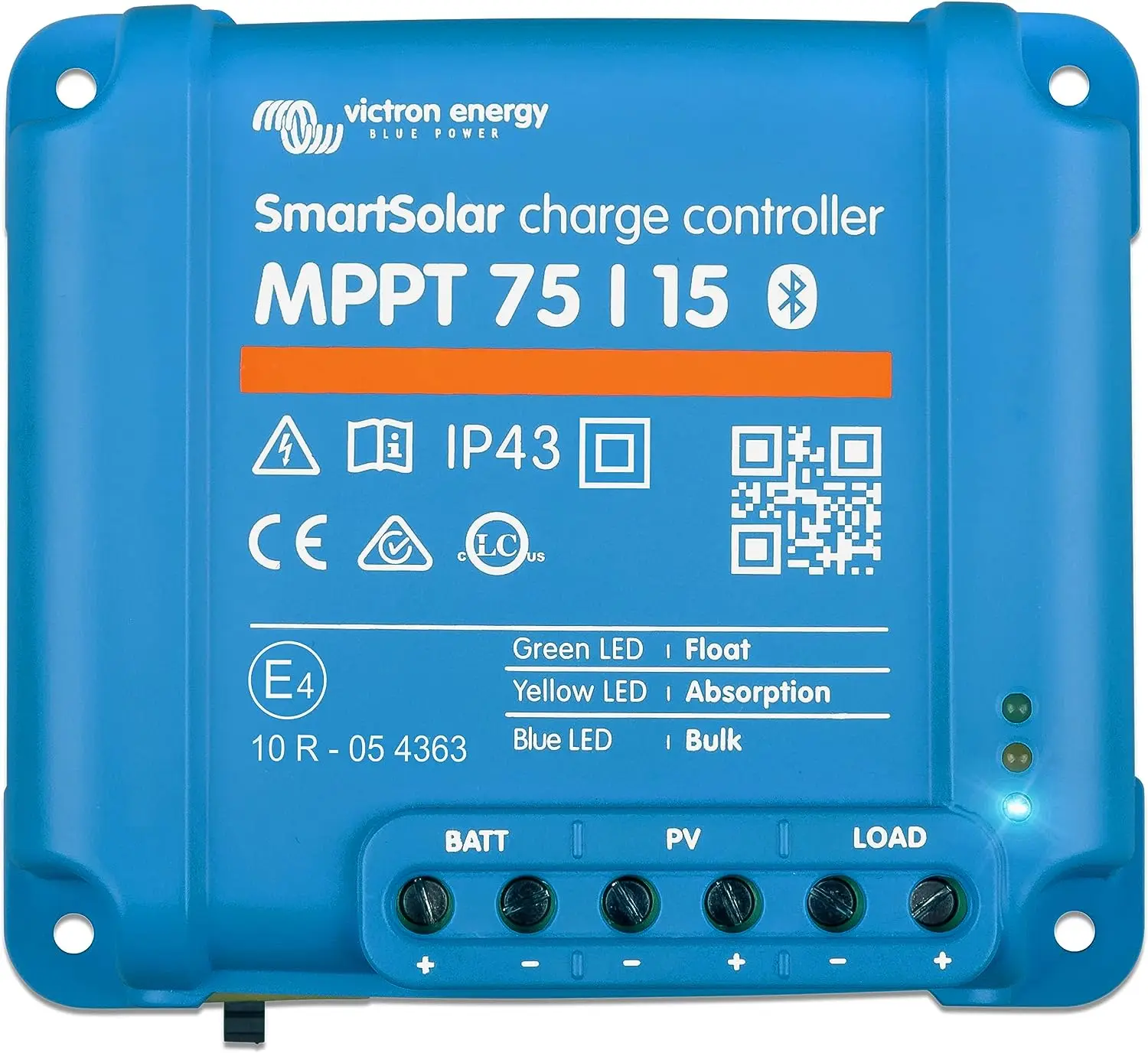 SmartSolar Charge Controller with Built-in Bluetooth MPPT 75/15 75 Volts, 15 Amps
SmartSolar Charge Controller with Built-in Bluetooth MPPT 75/15 75 Volts, 15 Amps