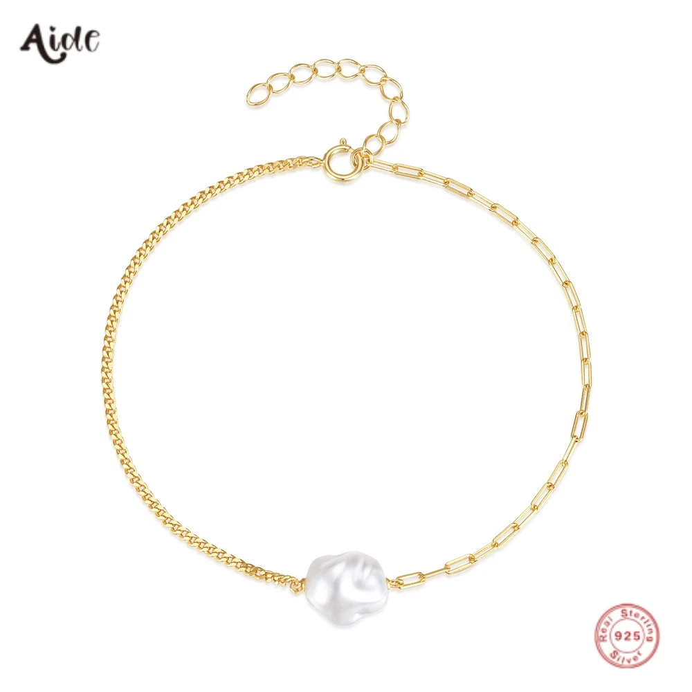 Aide 925 Sterling Silver Irregular Pearl Charm Bracelet For Women Jewelry Luxury Gold Chains Bridesmaid Wedding Party Bulk Gift
Aide 925 Sterling Silver Irregular Pearl Charm Bracelet For Women Jewelry Luxury Gold Chains Bridesmaid Wedding Party Bulk Gift