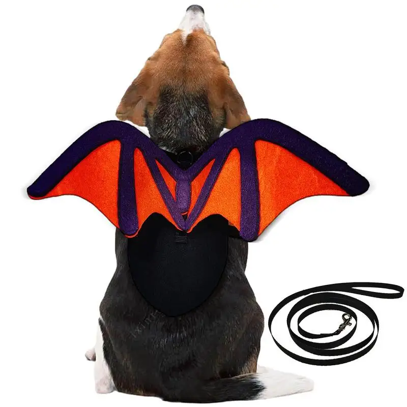 

Cat Bat Wings Costumes Fun Cat Halloween Costume Bat Wings Comfortable Pet Halloween Cosplay Party Dress Up Costumes With Leash