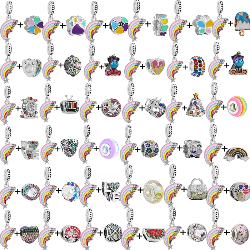 2Pcs/Lot 45 Style Special Offer Colorful Rainbow Of Love Charms Beads Fit Original DIY Brand Bracelet For Women Jewelry Gift
2Pcs/Lot 45 Style Special Offer Colorful Rainbow Of Love Charms Beads Fit Original DIY Brand Bracelet For Women Jewelry Gift