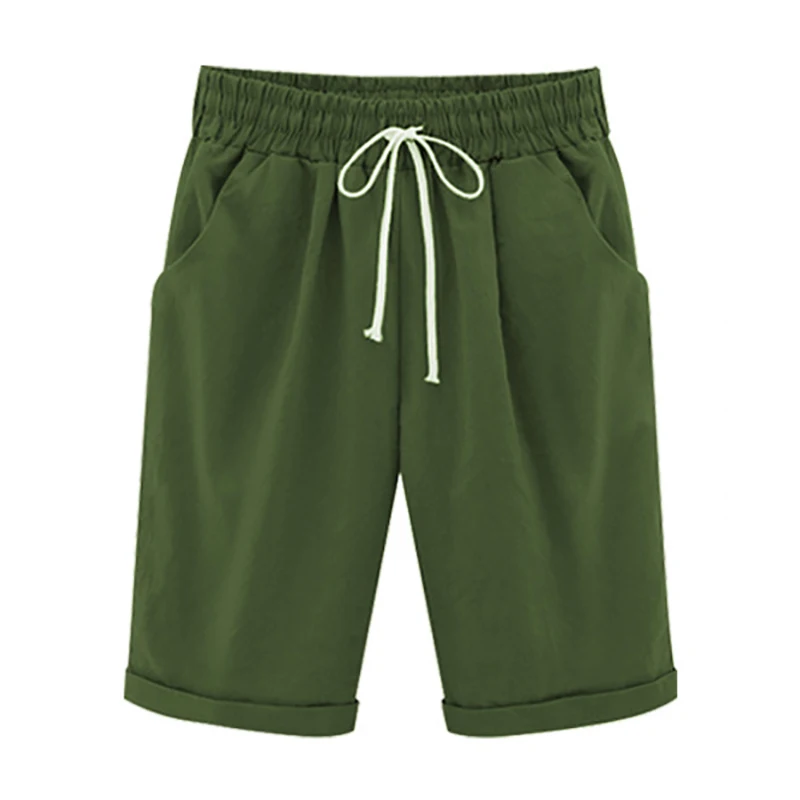 Causal Loose Solid Color Women Short Pants Elastic Waist Drawstring Lace Up Trousers Fashion Summer Straight Sweatshorts Female
Causal Loose Solid Color Women Short Pants Elastic Waist Drawstring Lace Up Trousers Fashion Summer Straight Sweatshorts Female