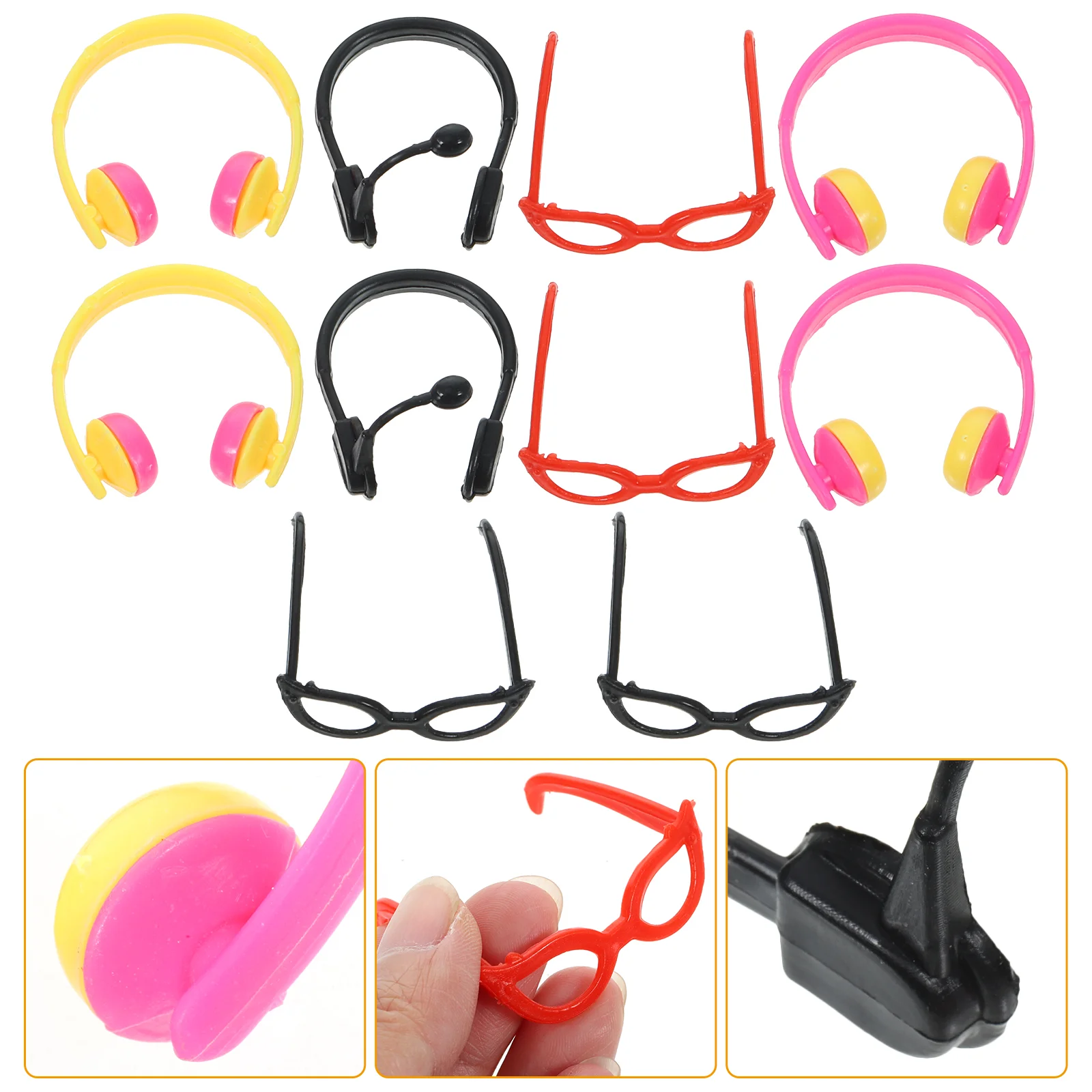 Sunglasses Miniature Costume Spectacles Set Play Pretend Earphones Headset Tiny Eyewear Toy Headphones Accessories Mini 
Sunglasses Miniature Costume Spectacles Set Play Pretend Earphones Headset Tiny Eyewear Toy Headphones Accessories Mini