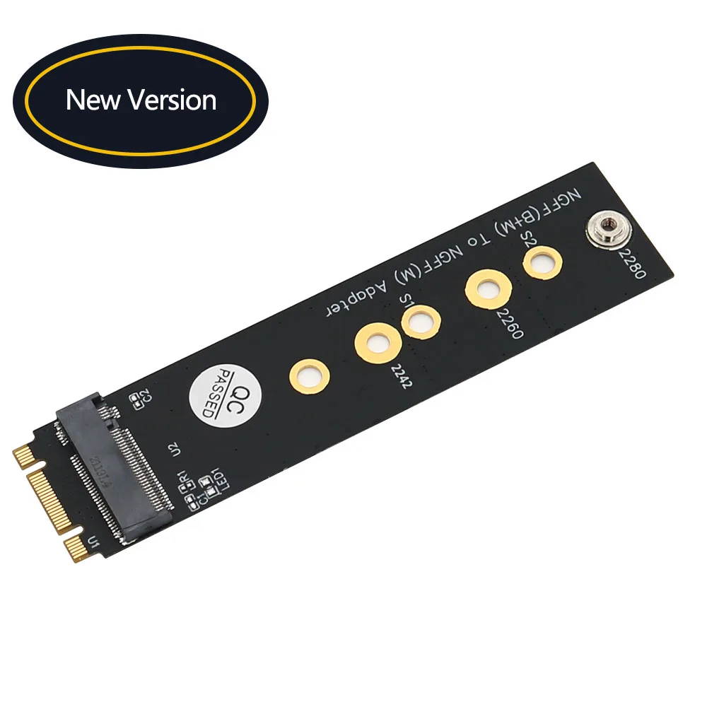 New Version M.2 (NGFF) Key B+M to Key M Adapter for PCI-E Bus SSD Supports 2242/2260/2280 type
New Version M.2 (NGFF) Key B+M to Key M Adapter for PCI-E Bus SSD Supports 2242/2260/2280 type