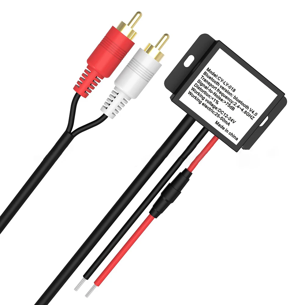 Bluetooth V4.0 12-24V Car Aux Adapter BT Music Receiver Module Kit 2 RCA Input Audio Cable HIFI Sound Quality PVC Tinned Copper
Bluetooth V4.0 12-24V Car Aux Adapter BT Music Receiver Module Kit 2 RCA Input Audio Cable HIFI Sound Quality PVC Tinned Copper