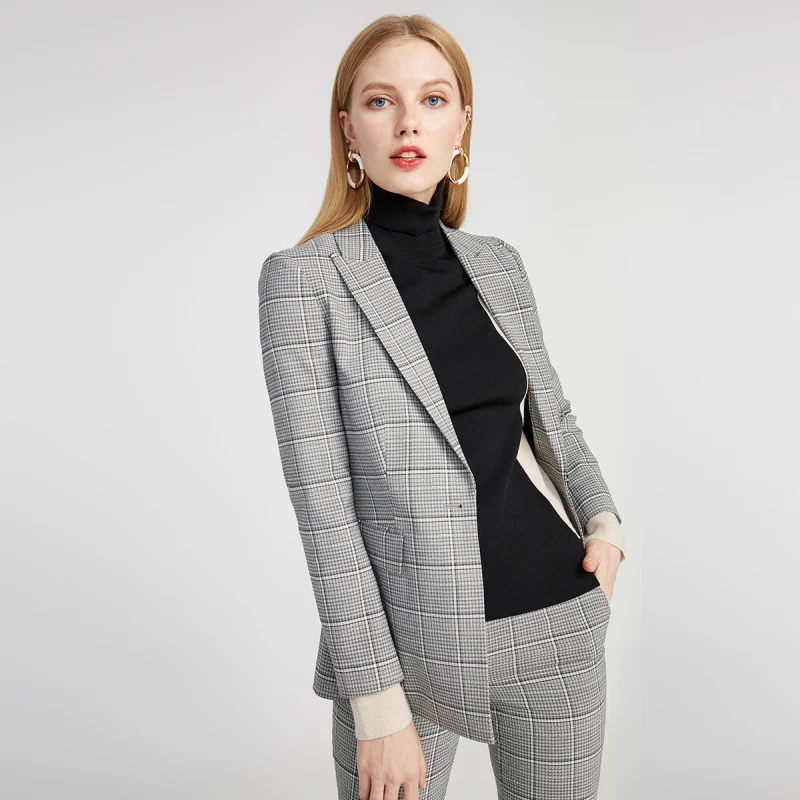 SELECTED Women'S New Wool Retro Plaid Jacket Business Blazer for fashion G|420172506
SELECTED Women'S New Wool Retro Plaid Jacket Business Blazer for fashion G|420172506