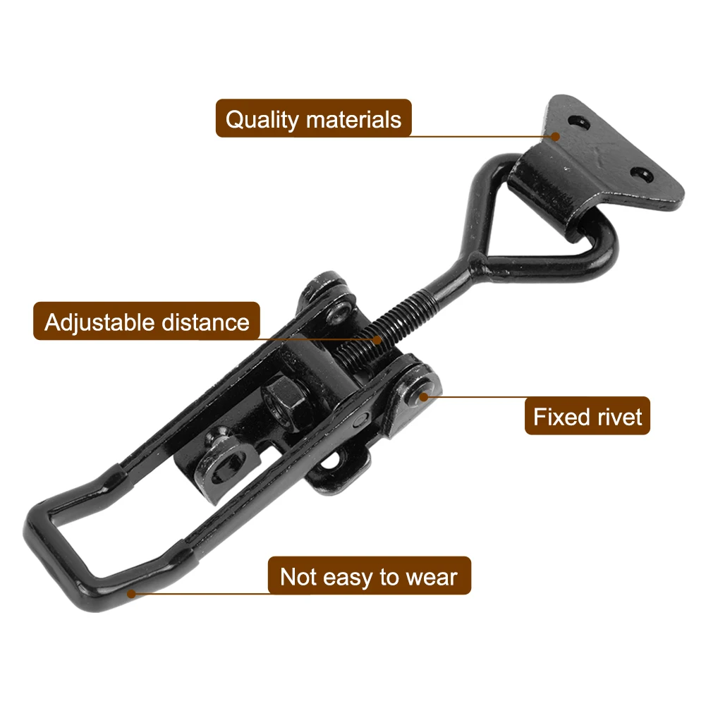 Toggle Latch Catch Toggle Clamp Adjustable Cabinet Boxes Lever Handle Lock Hasp For Home Sliding Door Furniture Hardware Black
Toggle Latch Catch Toggle Clamp Adjustable Cabinet Boxes Lever Handle Lock Hasp For Home Sliding Door Furniture Hardware Black