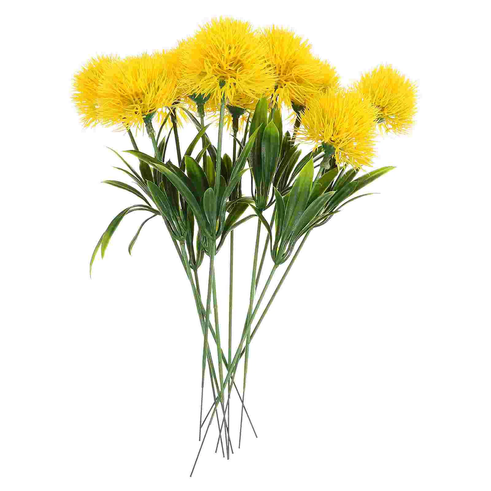 

Artificial Flowers Flower Dandelion Dandelions Fake Bouquet Decor Faux Weddingdecoration Stemslifelikeball Simulation Greenery