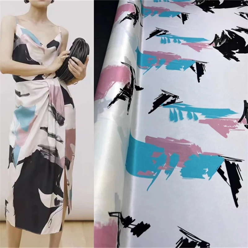 M Family Atmospheric Art Abstract Printing Elastic Twill Silk Fabric Handmade DIY Dress Shirt Designer Mulberry Silk Material 
M Family Atmospheric Art Abstract Printing Elastic Twill Silk Fabric Handmade DIY Dress Shirt Designer Mulberry Silk Material