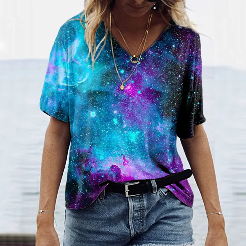New 2022 summer women's tops S-5XL T-shirt tops casual short-sleeved V-neck loose T shirt women's 3D print tops large size
New 2022 summer women's tops S-5XL T-shirt tops casual short-sleeved V-neck loose T shirt women's 3D print tops large size