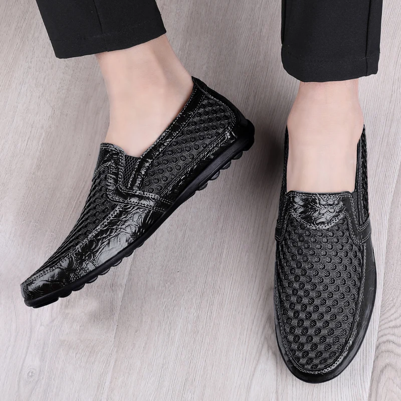 Summer Hollow Mens Casual Shoes Breathable Mesh Fashion Man Loafers Outdoor Walking Driving Shoes Big Size 38-46
Summer Hollow Mens Casual Shoes Breathable Mesh Fashion Man Loafers Outdoor Walking Driving Shoes Big Size 38-46