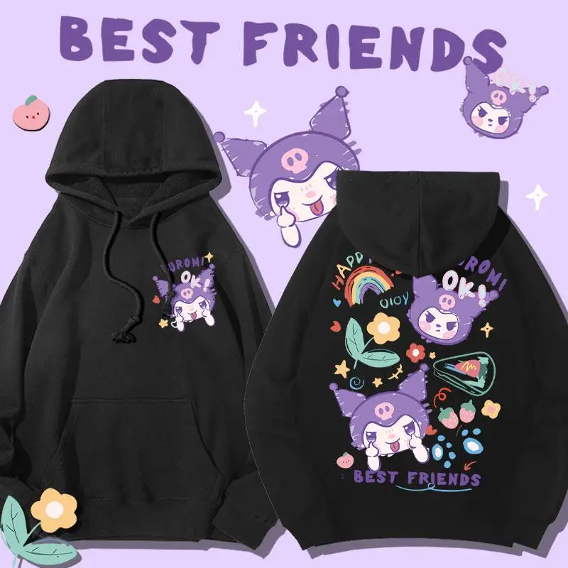 Kawali Sanrio Kuromi Mymelody Cinnamoroll толстовка с капюшоном хлопковая свободная Удобная милая девочка подарок на день рождения для девушки
Kawali Sanrio Kuromi Mymelody Cinnamoroll толстовка с капюшоном хлопковая свободная Удобная милая девочка подарок на день рождения для девушки