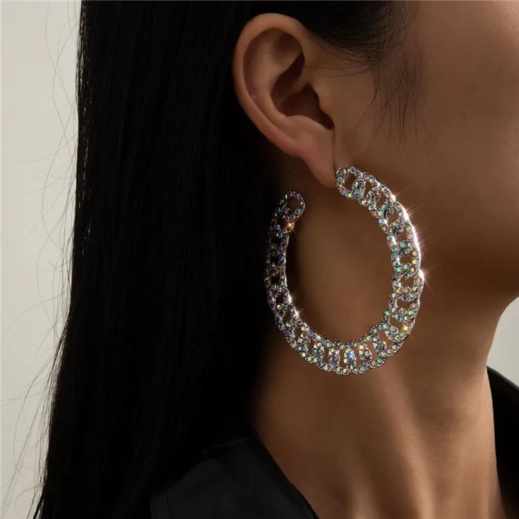 Jewelry Simple C-Shaped Full Diamond Chain Earrings Fashion Exaggerated Geometric Diamond Women Earrings
Jewelry Simple C-Shaped Full Diamond Chain Earrings Fashion Exaggerated Geometric Diamond Women Earrings