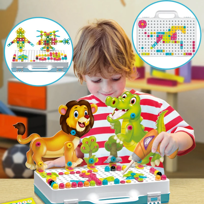 257PCS Drilling Screw Nut Kids Toys 3D Creative Dinosaur Animal for Children Building Bricks DIY Electric Drill Set Boy Toys
257PCS Drilling Screw Nut Kids Toys 3D Creative Dinosaur Animal for Children Building Bricks DIY Electric Drill Set Boy Toys