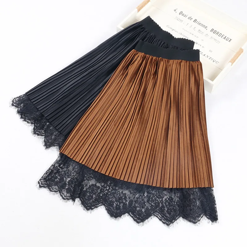 High Waist Baby Girl Velvet Skirt Autumn 2023 Brown Black Fashion Vintage Teenage Midi Skirts Lace Fabric Patchwork Reversible
High Waist Baby Girl Velvet Skirt Autumn 2023 Brown Black Fashion Vintage Teenage Midi Skirts Lace Fabric Patchwork Reversible